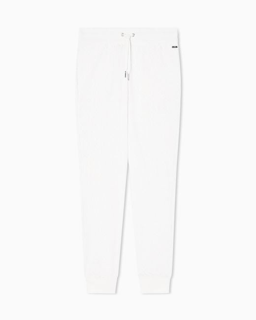ARMANI EXCHANGE White Allover Logo Sweatpants