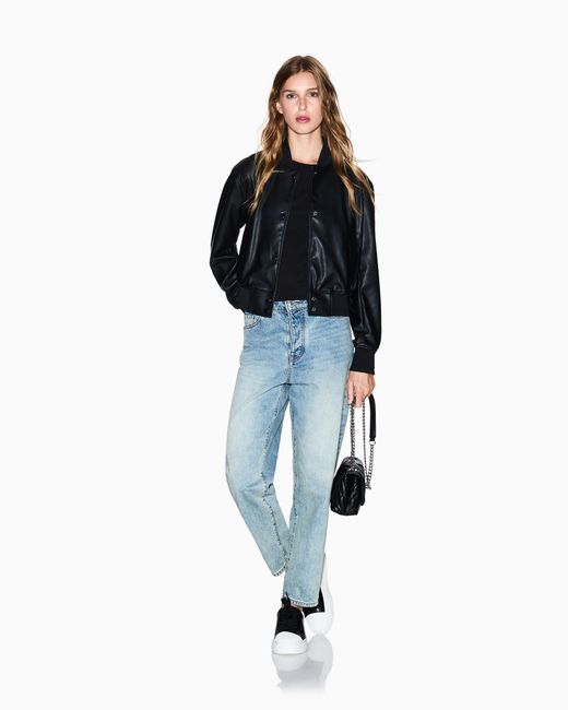 ARMANI EXCHANGE Black Jersey T-Shirt With A Crew Neck Essential Logo Signature