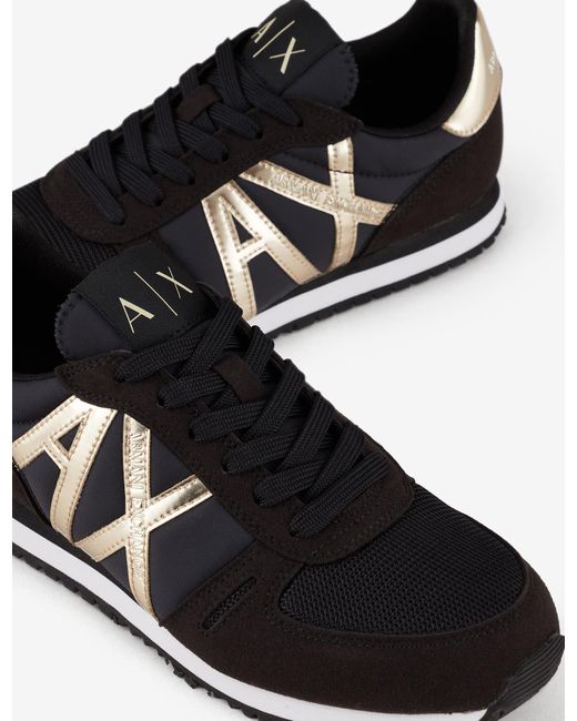 armani exchange sneakers with logo