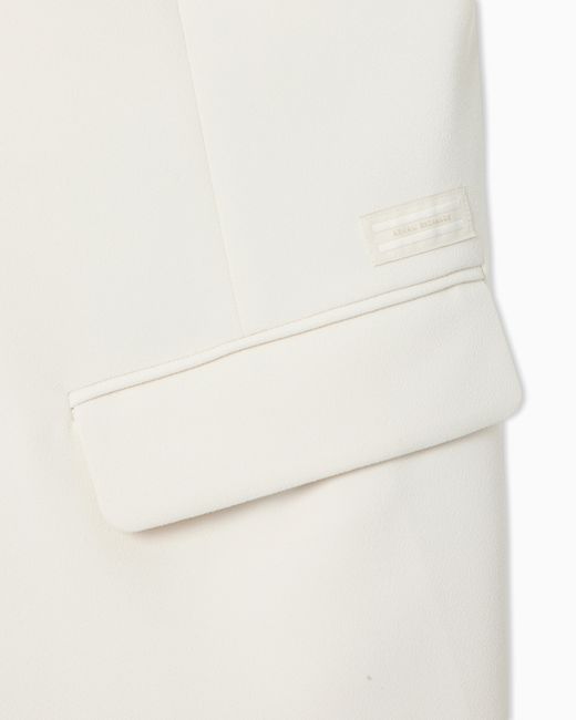 ARMANI EXCHANGE White Crepe Vest With Open Back