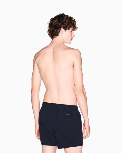 ARMANI EXCHANGE Blue Ax Logo Swimsuit for men