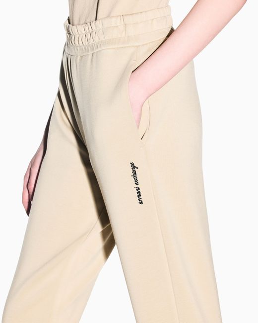 ARMANI EXCHANGE Natural Regular Fit Trousers Stretch Viscose Scuba