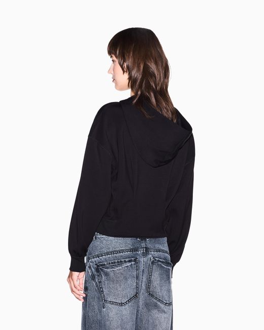 ARMANI EXCHANGE Blue Sweatshirt Stretch Viscose Scuba
