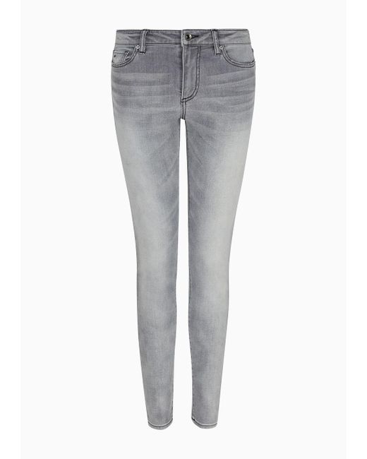 Jeans Super Skinny Armani Exchange en coloris Gray