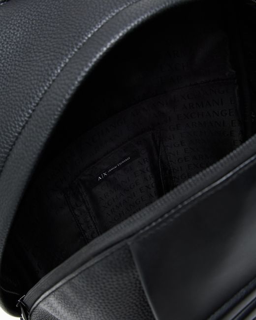 ARMANI EXCHANGE Blue Backpack With Embossed Logo for men