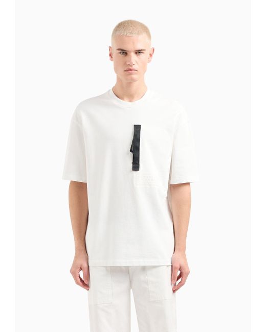 Camisetas De Corte Desenfadado Armani Exchange de hombre de color White