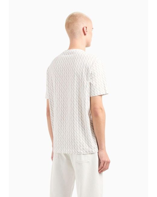 T-shirt Regular Fit di Armani Exchange in White da Uomo