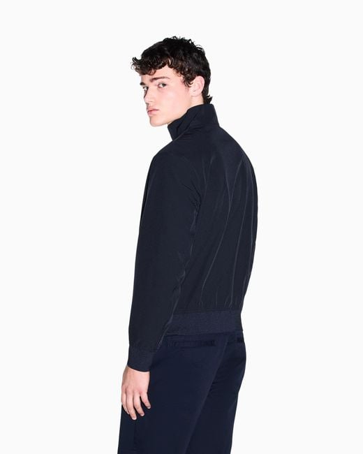 ARMANI EXCHANGE Blue Full-Zip Blouson for men