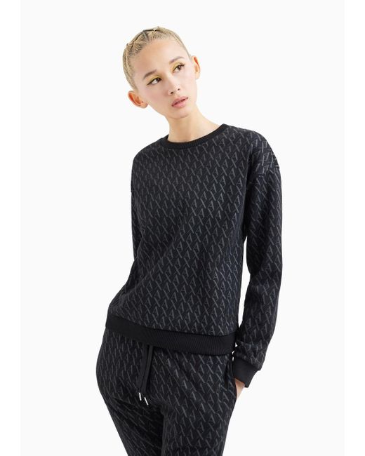 Armani Exchange Black Sweatshirts Without Hood
