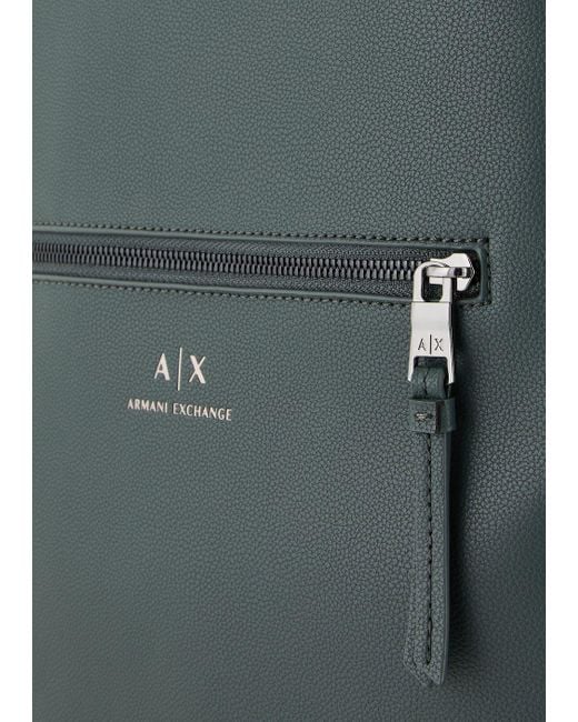 Armani Exchange Green Matte Backpack for men