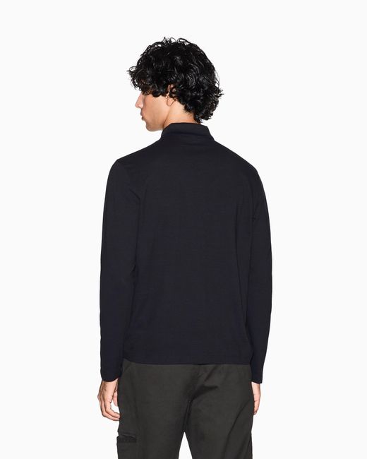 Polo Regular Fit Maniche Lunghe di ARMANI EXCHANGE in Blue da Uomo