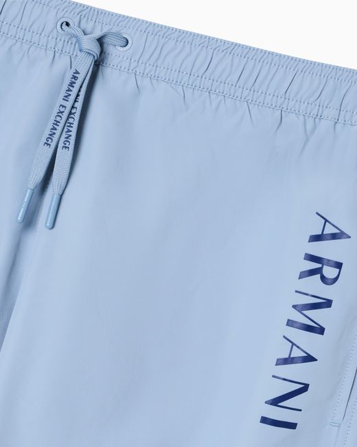 ARMANI EXCHANGE Blue Swimsuit With Side Logo for men