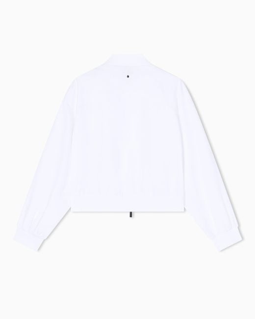 ARMANI EXCHANGE White Oversized Blouson