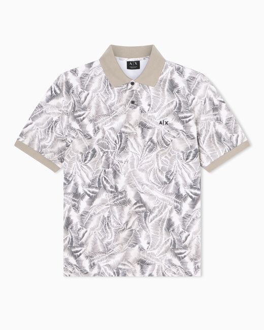 ARMANI EXCHANGE White Classic Polo Shirt for men