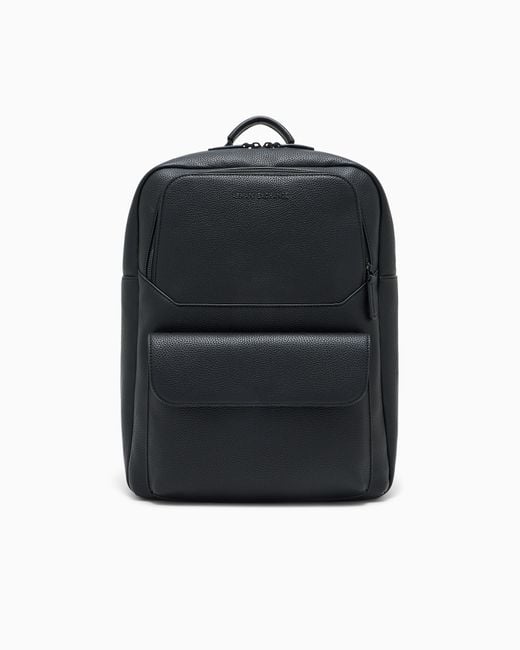 ARMANI EXCHANGE Black Backpack With Outside Coating for men
