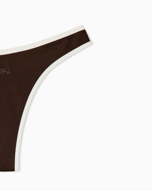 ARMANI EXCHANGE Brown Low-Rise Bikini Bottoms