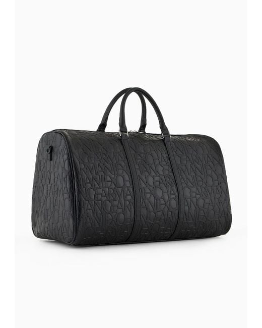 Armani Exchange Black Duffle Bags for men
