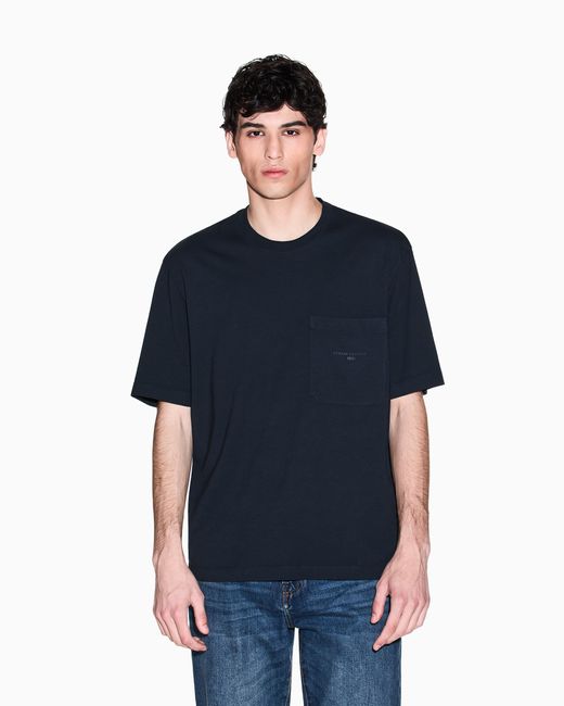 ARMANI EXCHANGE Baumwoll-T-Shirt Mit Used-Effekt in Blue für Herren