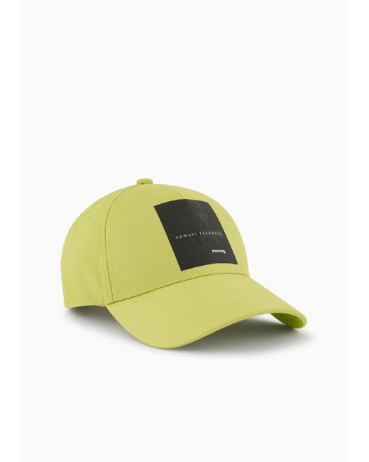 Armani Exchange Yellow Hat With Visor In Asv Recycled Fabric for men
