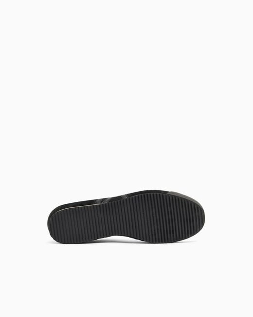 ARMANI EXCHANGE White Lace-Up Sneakers for men