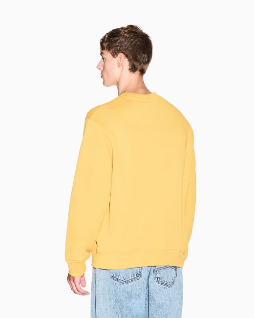 ARMANI EXCHANGE Yellow Regular Fit Polo Shirt With Zip And Contrasting Bands for men