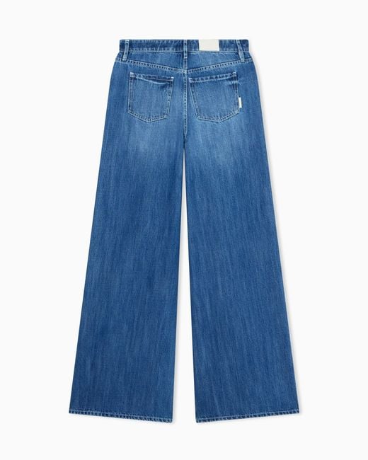 ARMANI EXCHANGE Blue Loose Fit Mid- Rigid Denim Jeans