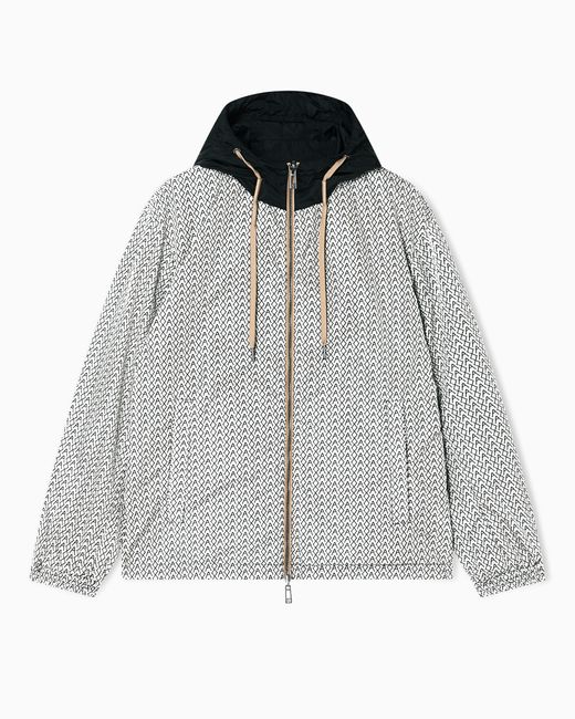 ARMANI EXCHANGE Gray Ultralight Nylon Blouson With Iridescent Effect for men