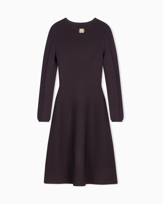 ARMANI EXCHANGE Purple Regular Fit Dress Knit
