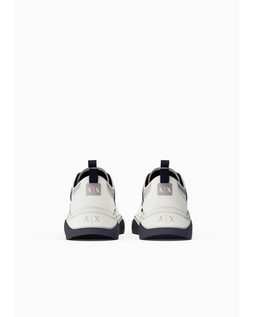 Armani Exchange White Chunky Sport Sneakers