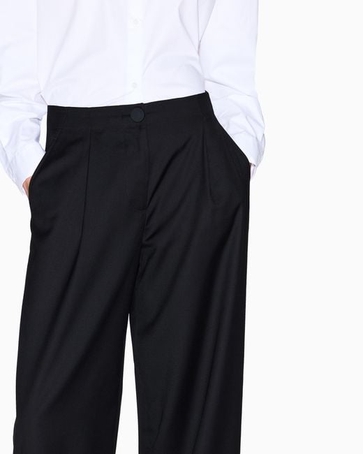 ARMANI EXCHANGE Blue Pleated Trousers