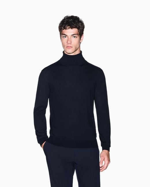 ARMANI EXCHANGE Blue Regular Fit Pullover for men