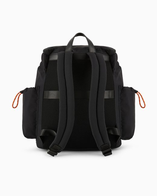 ARMANI EXCHANGE Black Urban Explorer Fabric Backpack for men