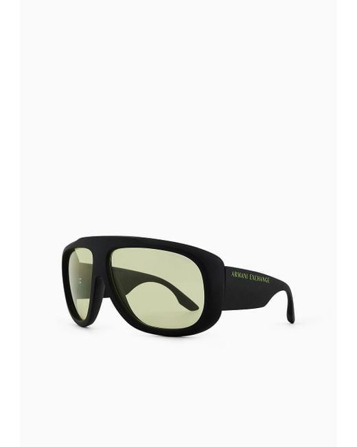 Armani Exchange Green Chunky Frame Sunglasses for men
