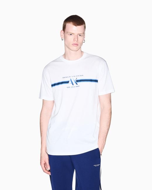 ARMANI EXCHANGE White Regular T-Shirt for men