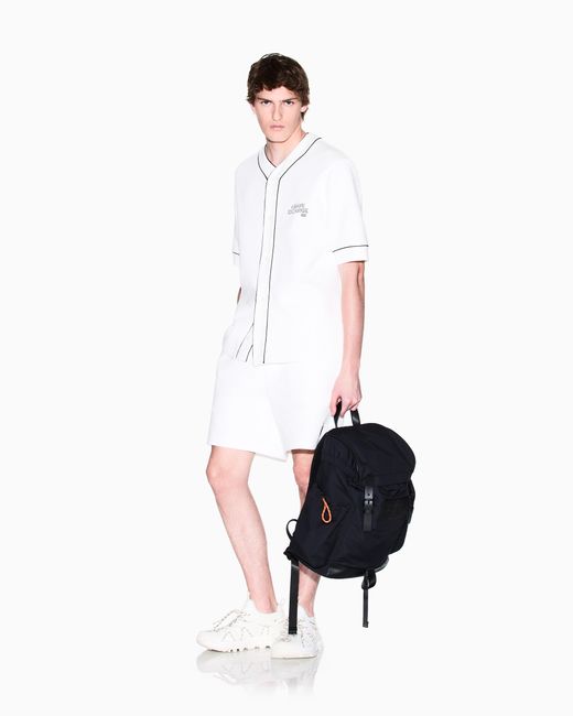 ARMANI EXCHANGE Black Urban Explorer Fabric Backpack for men