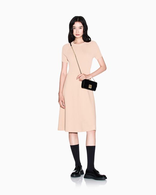 ARMANI EXCHANGE Pink Midi Dress With Flared Skirt