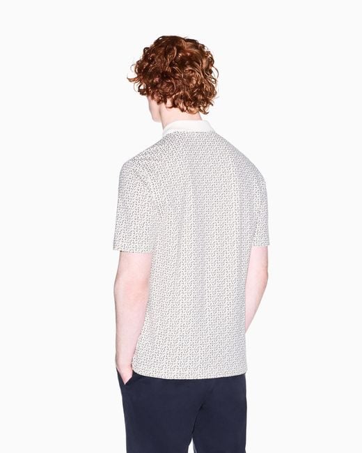 ARMANI EXCHANGE White Regular Fit Polo Shirt for men
