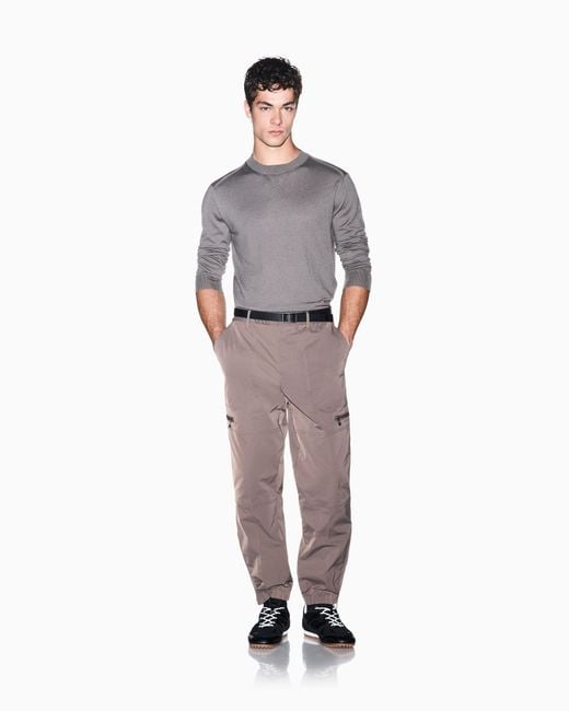 ARMANI EXCHANGE Gray Regular Fit Pullover for men