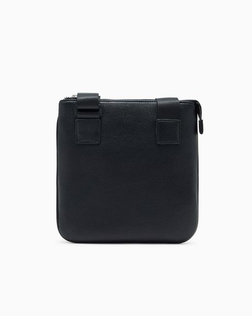 ARMANI EXCHANGE Black Crossbody Bag With A Front Zip Pocket And Adjustable Strap for men