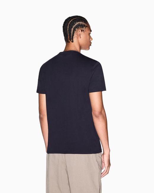 ARMANI EXCHANGE Black Regular-Fit Cotton Jersey T-Shirt for men