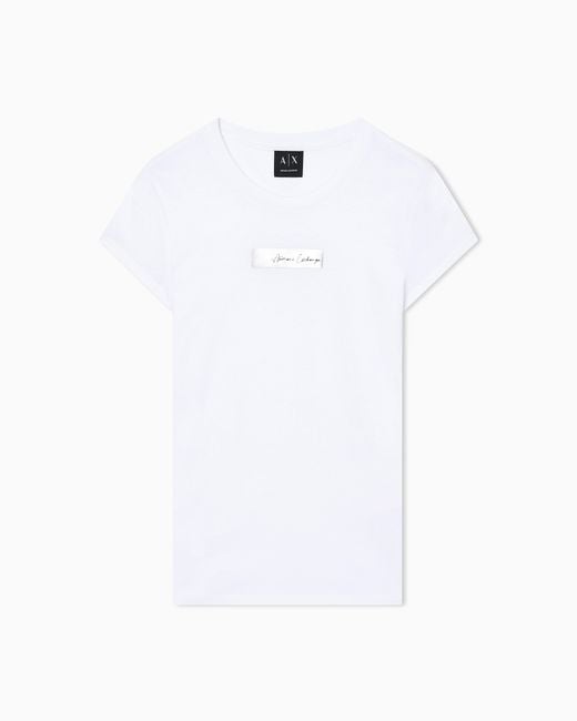 ARMANI EXCHANGE White Slim Fit T-Shirt