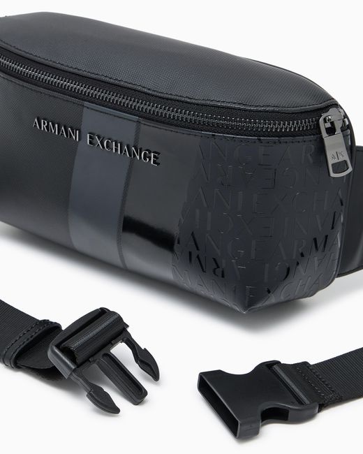 Marsupio Con Monogramma E Strisce di ARMANI EXCHANGE in Black da Uomo