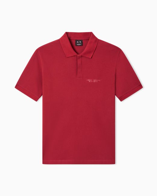 ARMANI EXCHANGE Red Regular Fit Polo for men