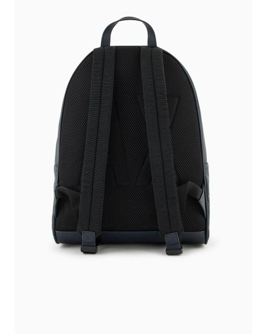 Armani Exchange Blue You.me.us. Recycled Nylon Backpack for men