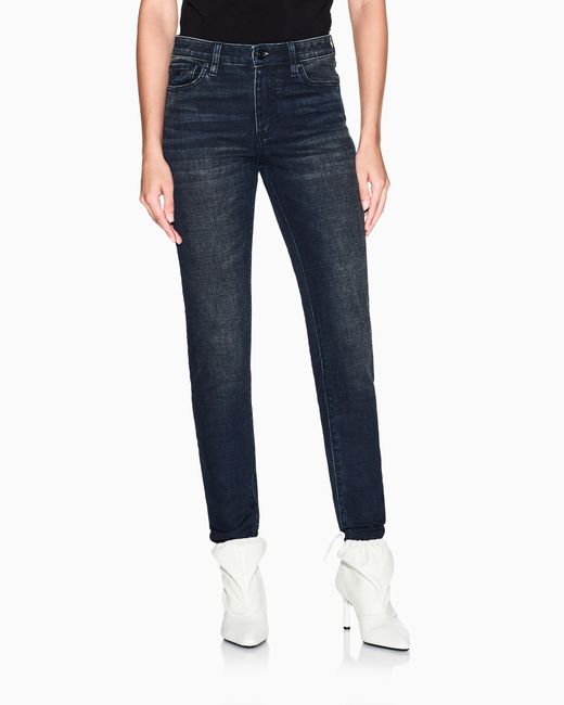 Jean Super Skinny Effet Usé ARMANI EXCHANGE en coloris Blue