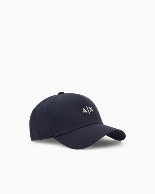 Gorro Con Visera Y Logo Bordado ARMANI EXCHANGE de hombre de color Blue