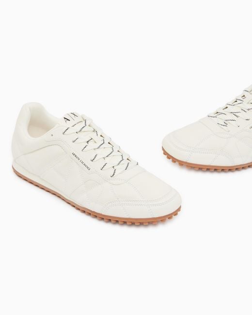 ARMANI EXCHANGE White Sneakers Lower Soft Regular Fit With Rubber Sole for men