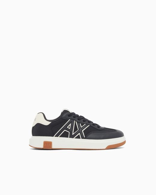 ARMANI EXCHANGE White Sneakers With Contrasting Logo for men