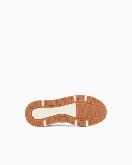 ARMANI EXCHANGE White Urban Minimal Sneakers for men