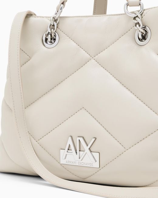 ARMANI EXCHANGE White Shopping Bag